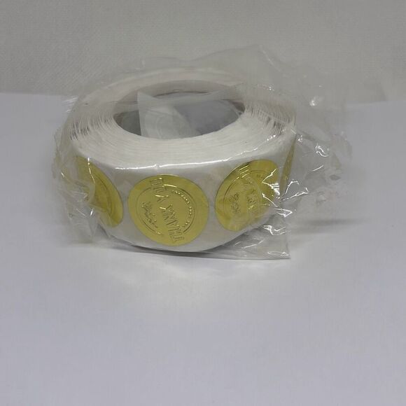 500 Pieces/roll 2.5CM Thank You For Ordering Sticker Gift Gold Label Stickers - Picture 3 of 3